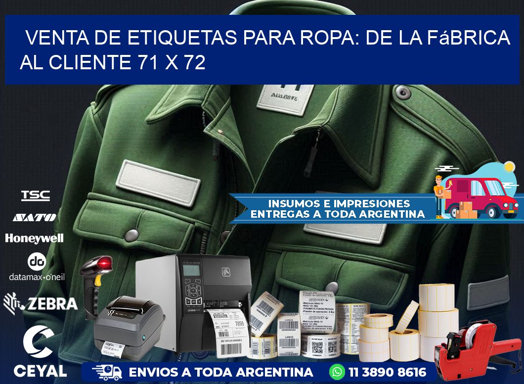 Venta de Etiquetas para Ropa: De la Fábrica al Cliente 71 x 72