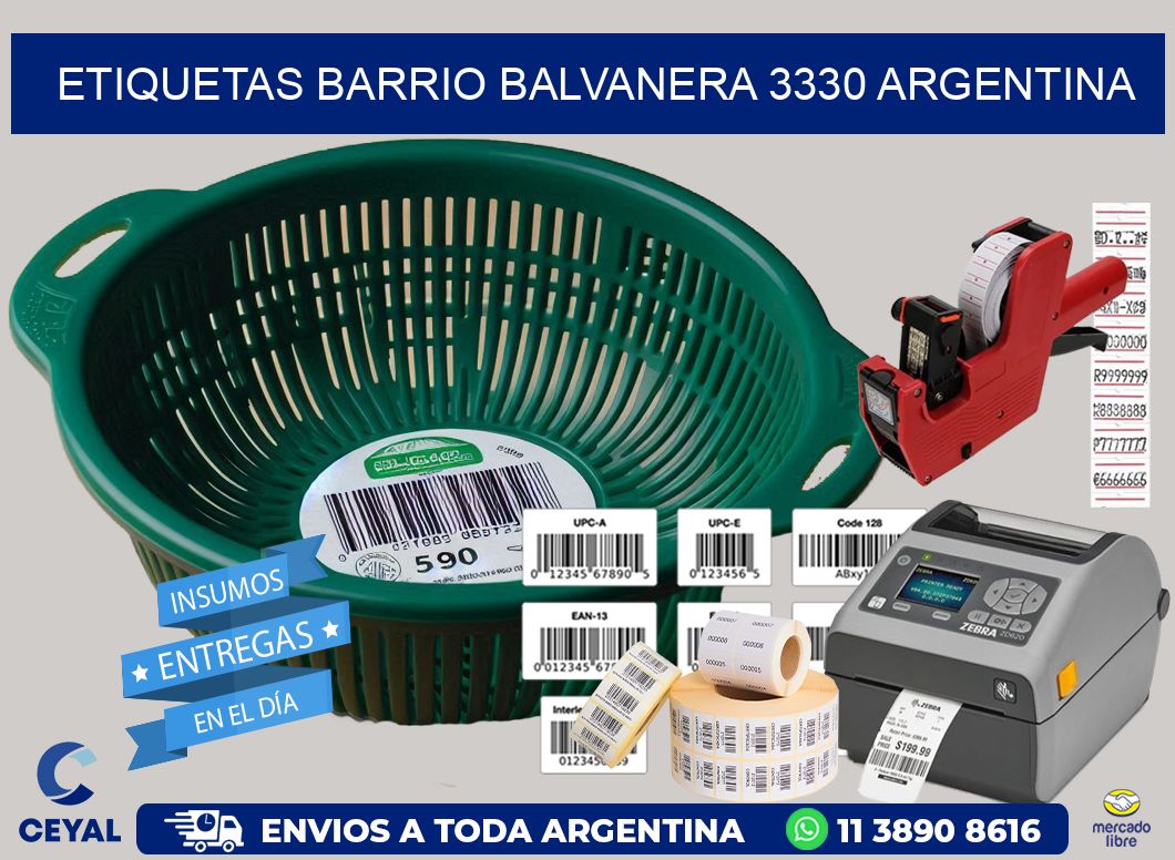 etiquetas barrio balvanera 3330 argentina