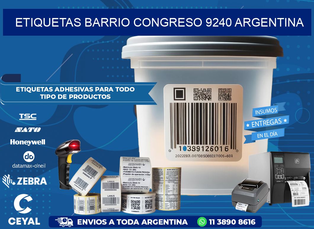 etiquetas barrio congreso 9240 argentina