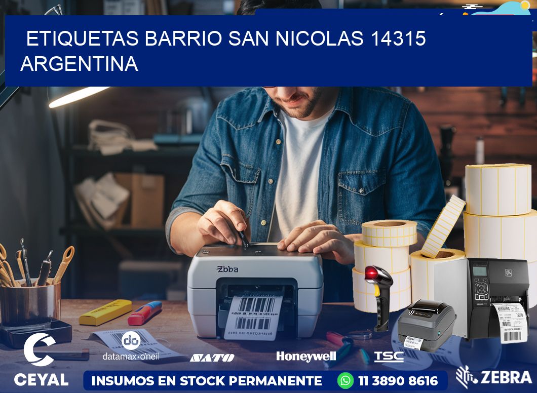 etiquetas barrio san nicolas 14315 argentina
