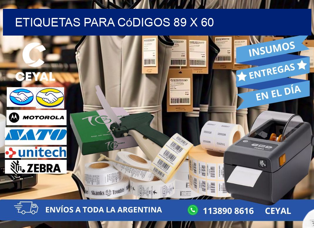 etiquetas para códigos 89 x 60