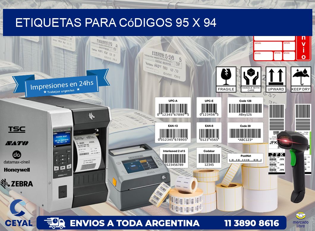 etiquetas para códigos 95 x 94