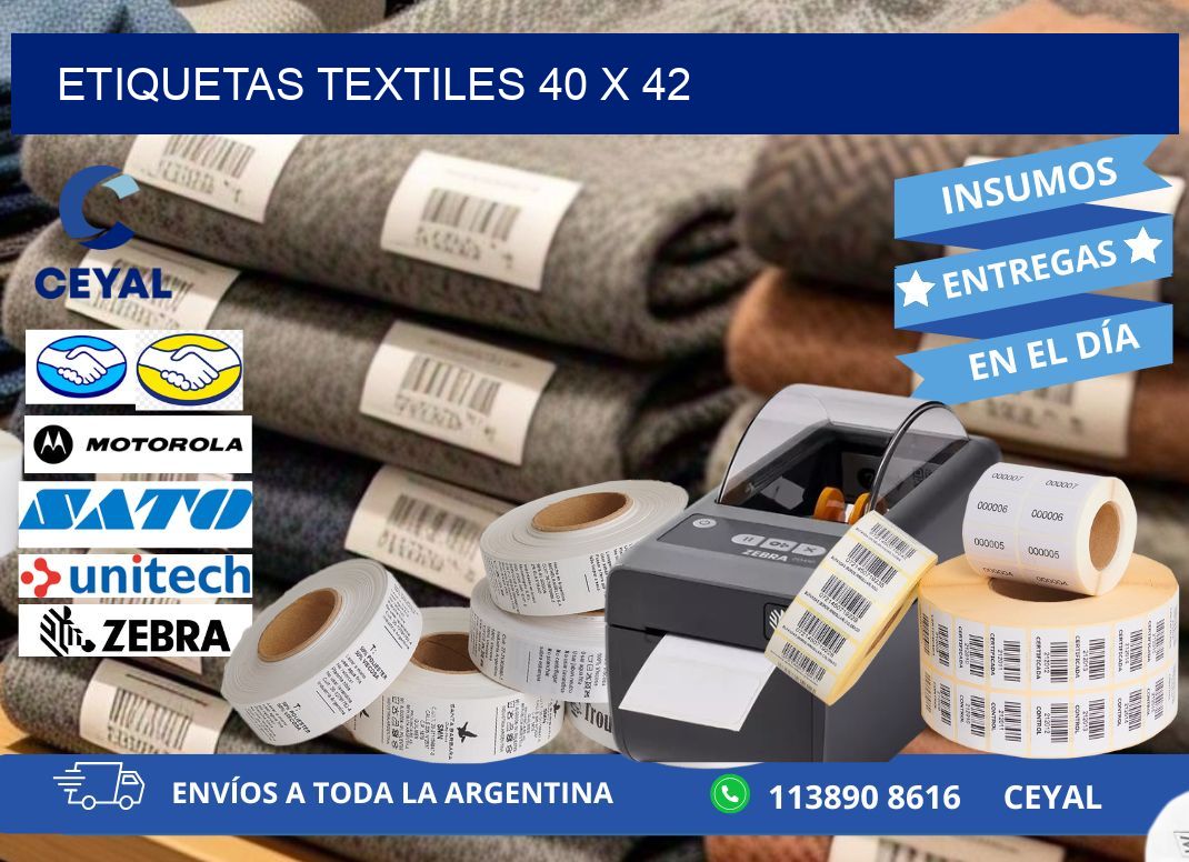 etiquetas textiles 40 x 42