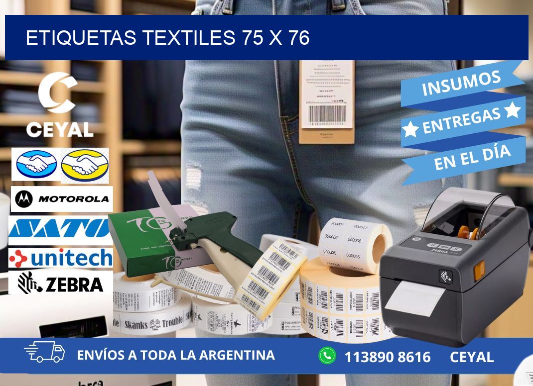 etiquetas textiles 75 x 76