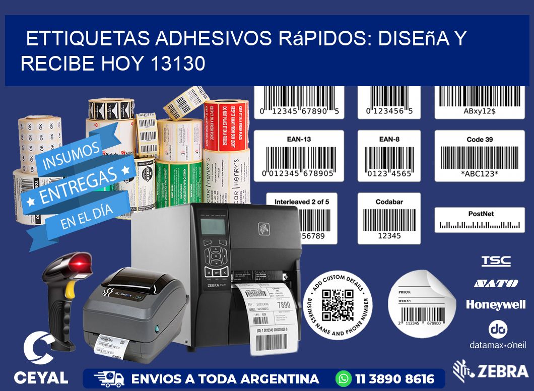 ettiquetas Adhesivos Rápidos: Diseña y Recibe Hoy 13130