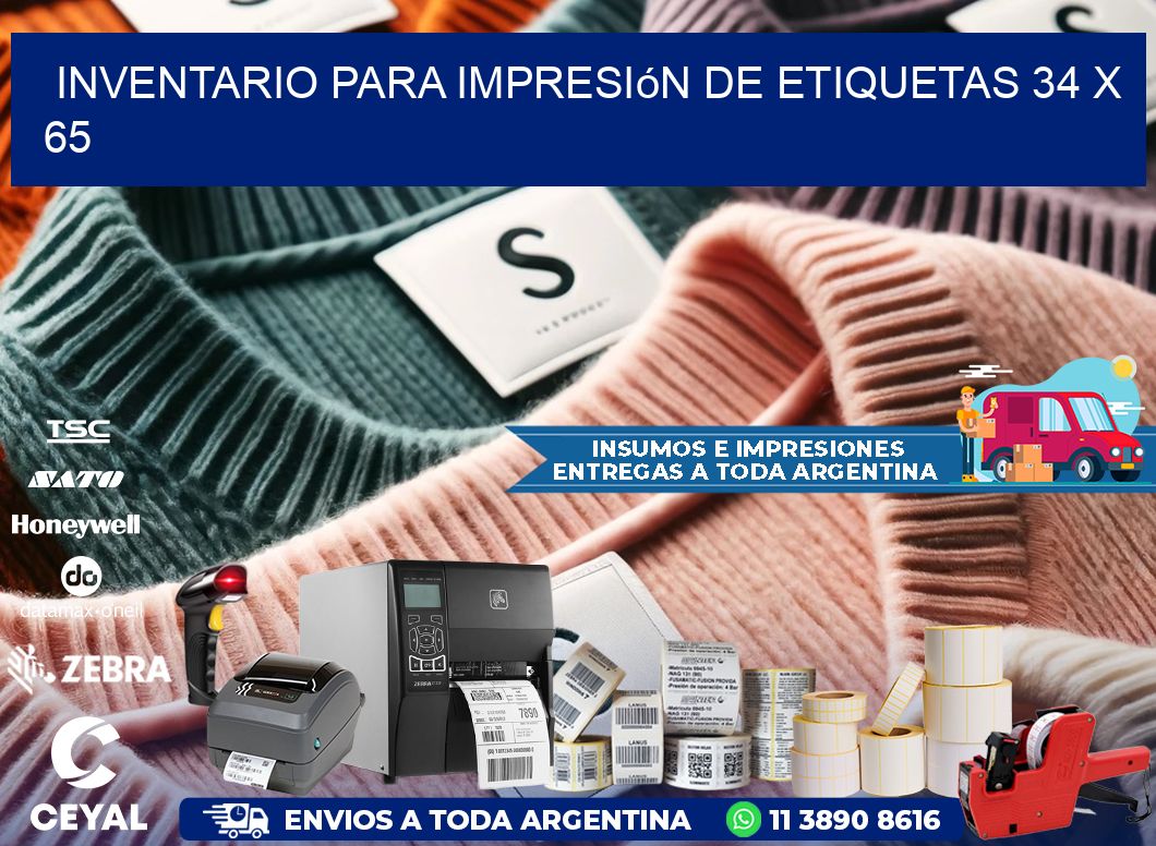 inventario para impresión de etiquetas 34 x 65