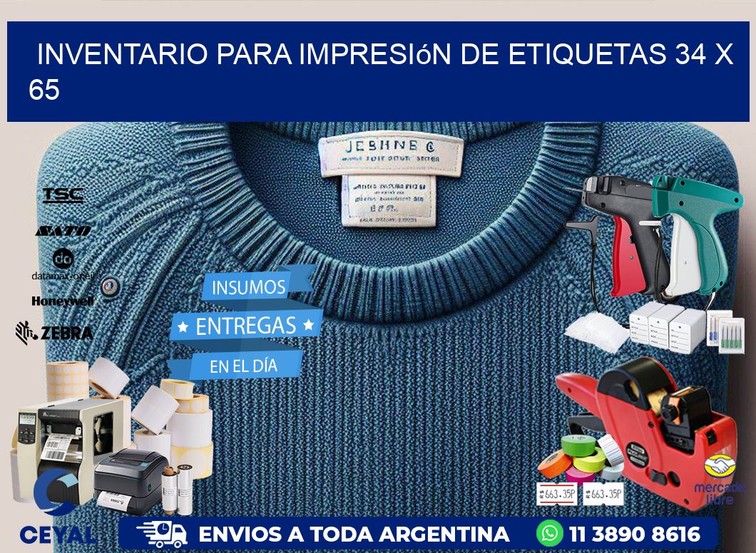 inventario para impresión de etiquetas 34 x 65