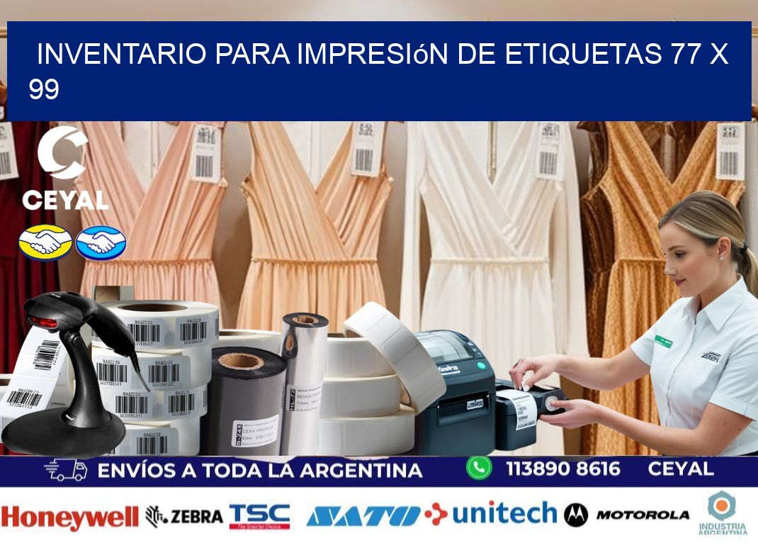 inventario para impresión de etiquetas 77 x 99
