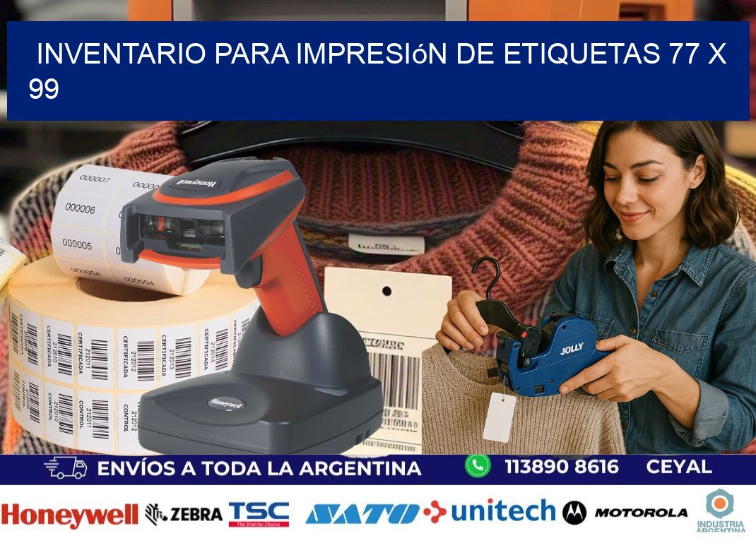 inventario para impresión de etiquetas 77 x 99