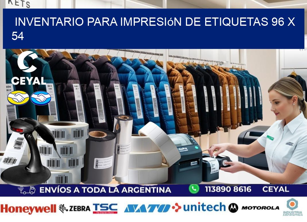 inventario para impresión de etiquetas 96 x 54