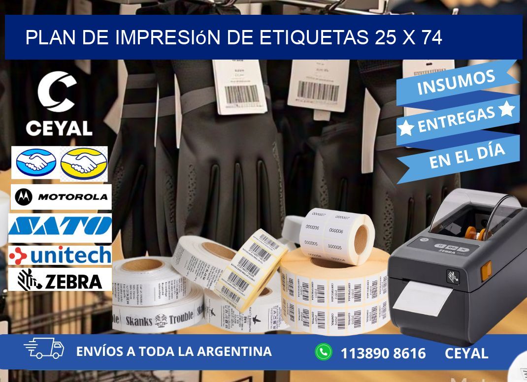 plan de impresión de etiquetas 25 x 74