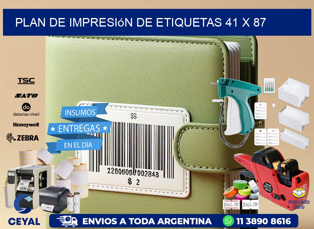plan de impresión de etiquetas 41 x 87