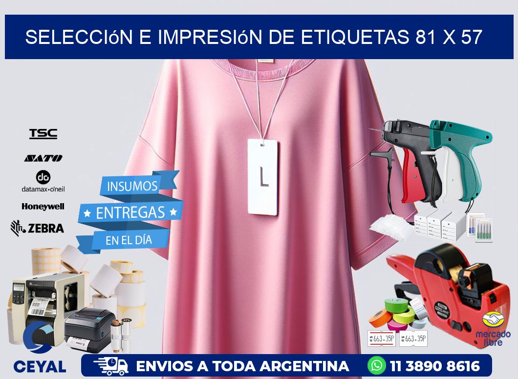 selección e impresión de etiquetas 81 x 57