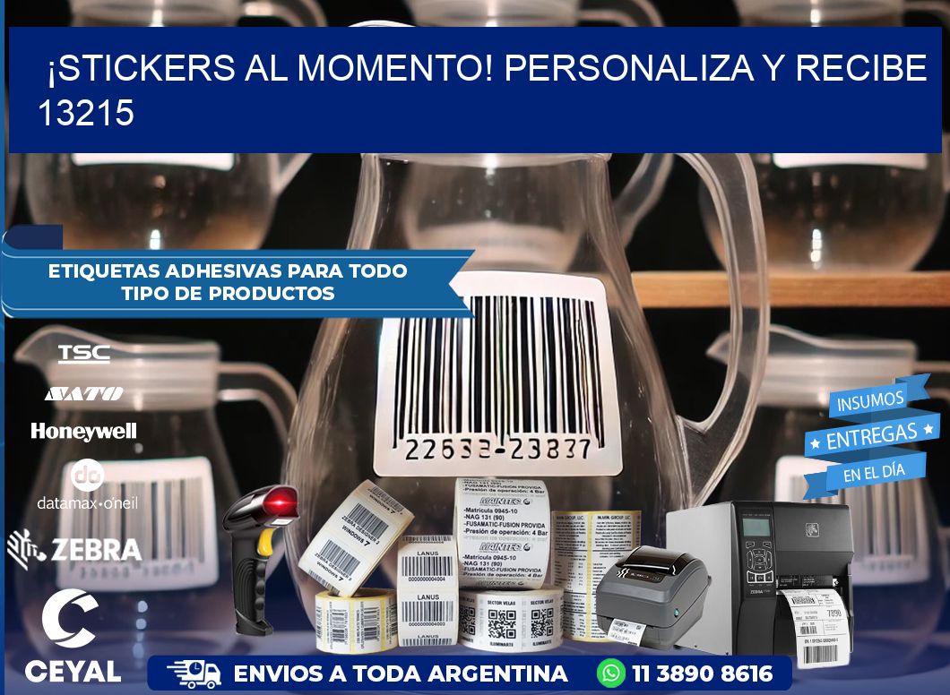 ¡Stickers al Momento! Personaliza y Recibe 13215