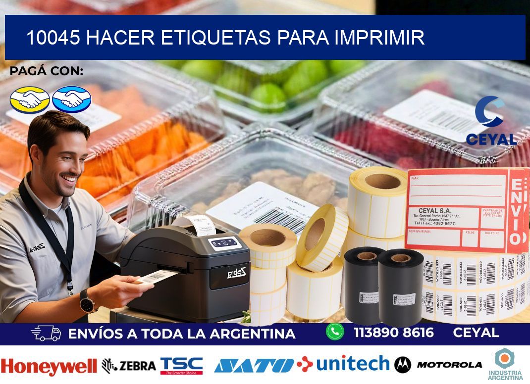 10045 Hacer etiquetas para imprimir