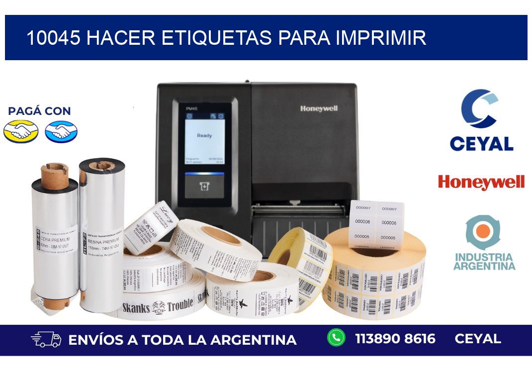 10045 Hacer etiquetas para imprimir