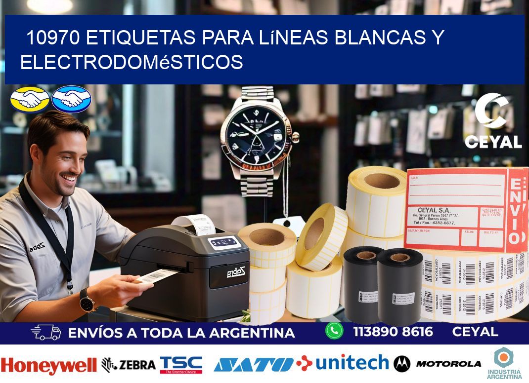 10970 Etiquetas para líneas blancas y electrodomésticos