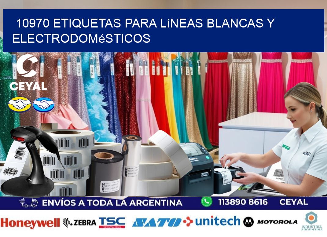 10970 Etiquetas para líneas blancas y electrodomésticos