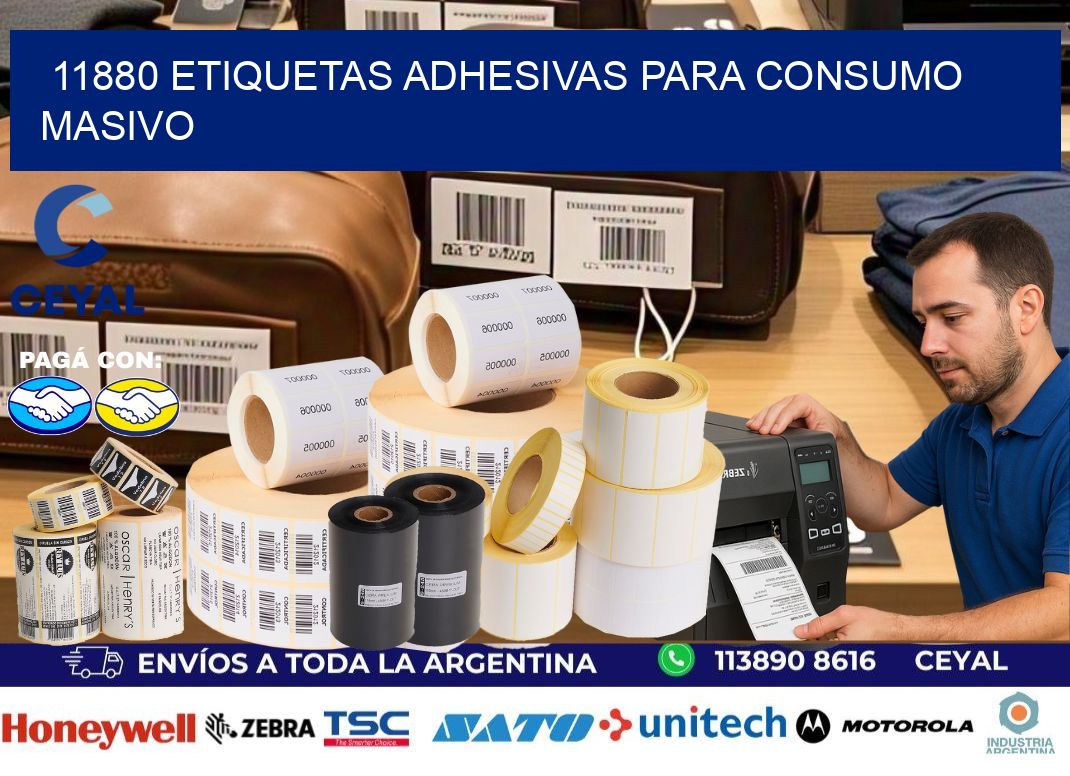11880 Etiquetas adhesivas para consumo masivo