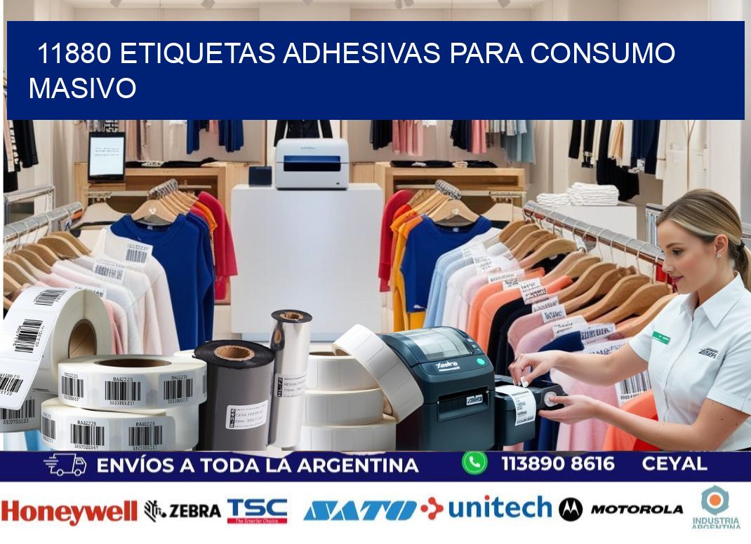 11880 Etiquetas adhesivas para consumo masivo