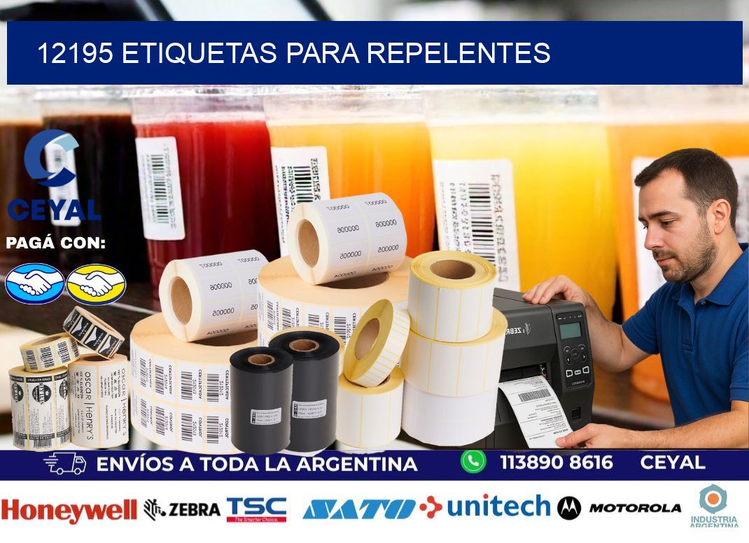 12195 Etiquetas para repelentes