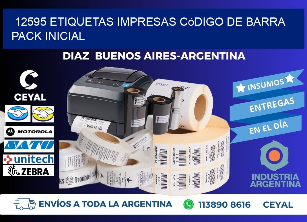 12595 Etiquetas Impresas código De Barra Pack Inicial