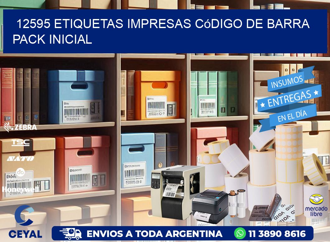 12595 Etiquetas Impresas código De Barra Pack Inicial