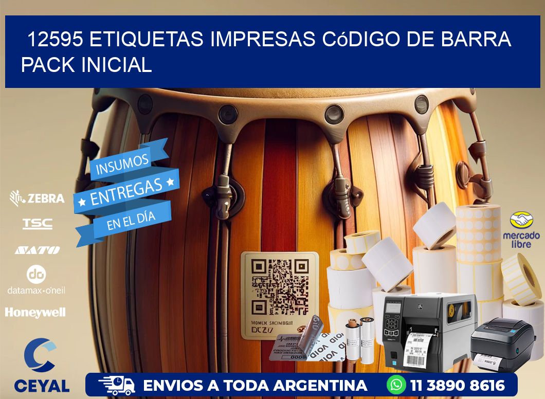 12595 Etiquetas Impresas código De Barra Pack Inicial