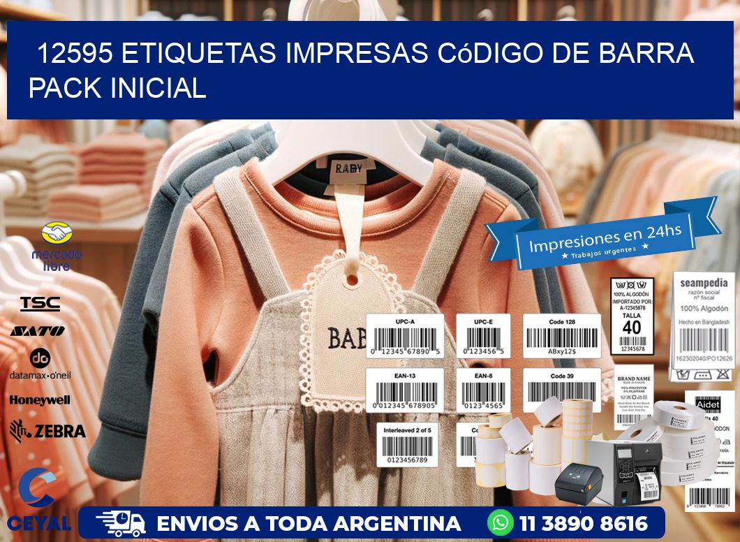 12595 Etiquetas Impresas código De Barra Pack Inicial