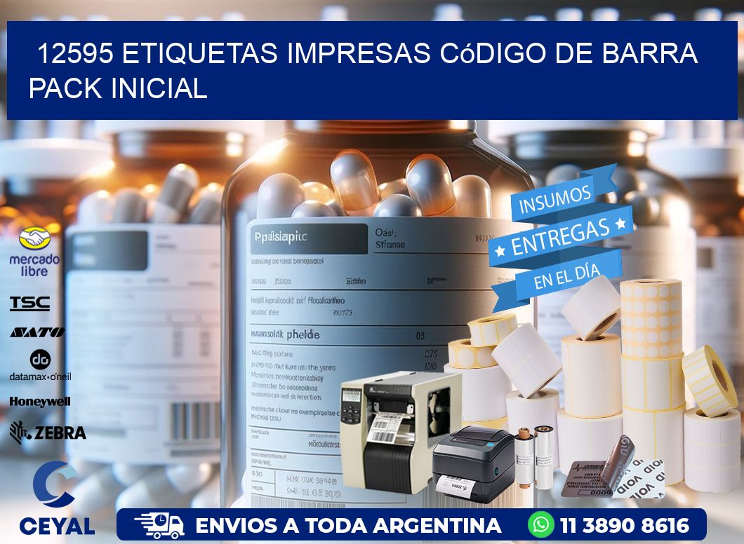12595 Etiquetas Impresas código De Barra Pack Inicial