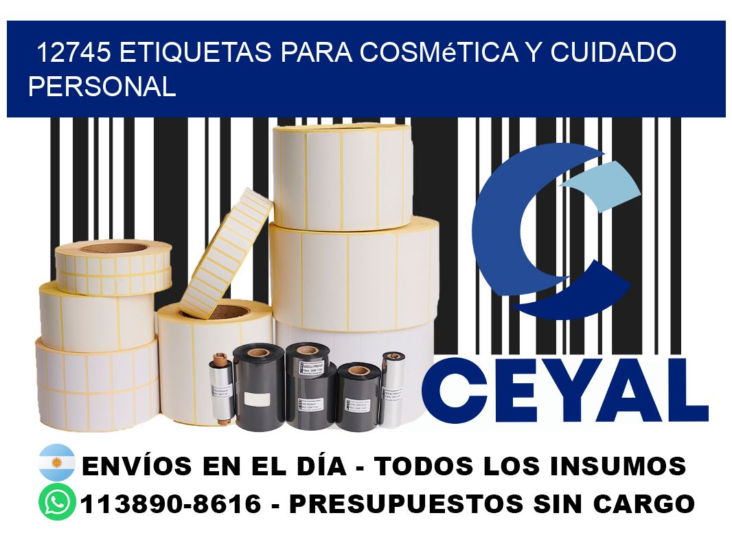 12745 Etiquetas para cosmética y cuidado personal