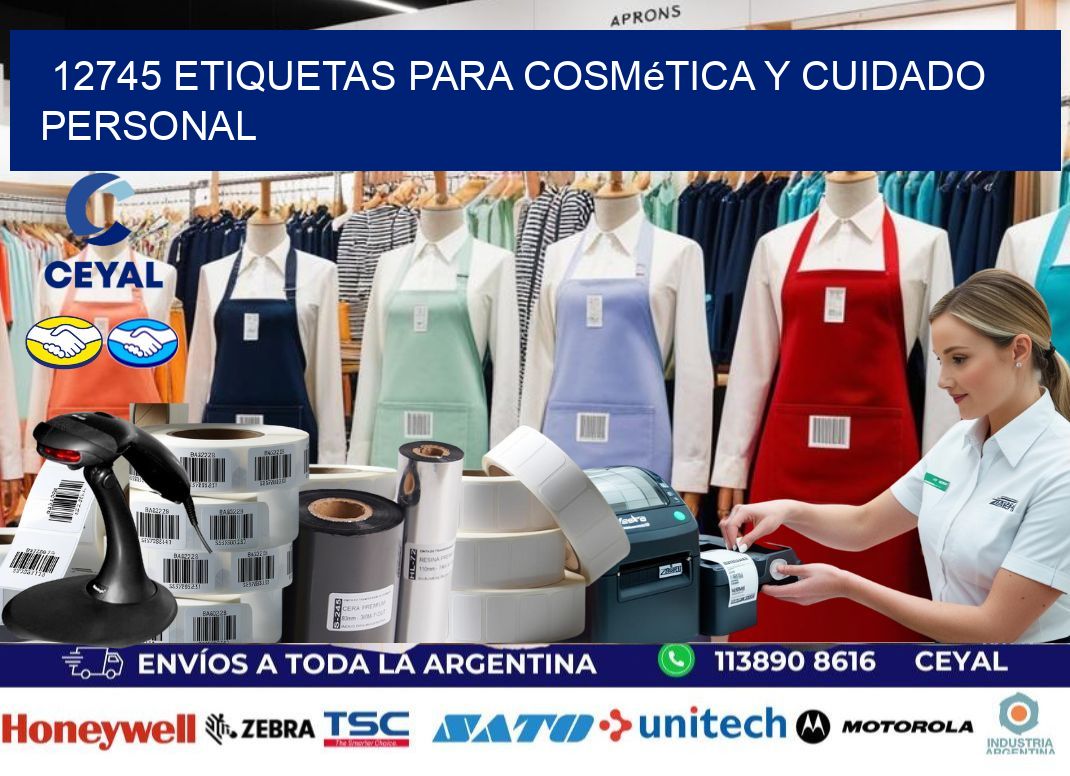12745 Etiquetas para cosmética y cuidado personal