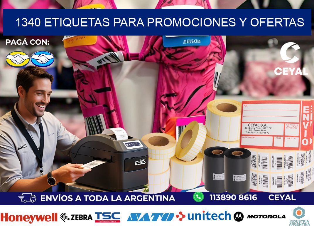 1340 Etiquetas para promociones y ofertas