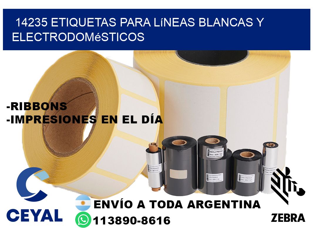 14235 Etiquetas para líneas blancas y electrodomésticos