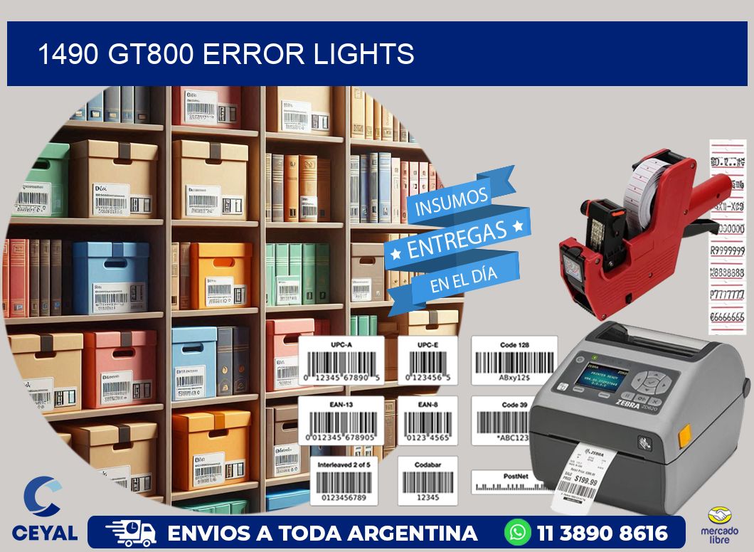 1490 GT800 error lights