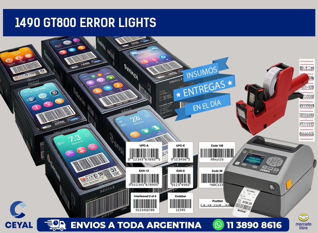 1490 GT800 error lights