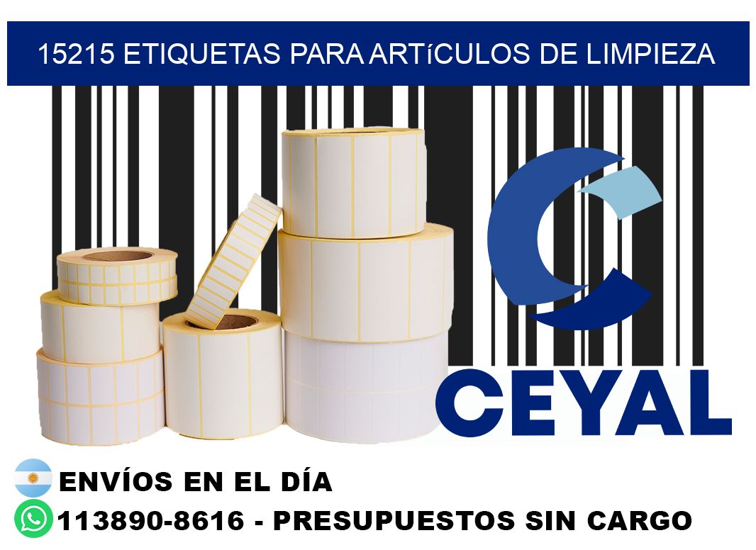 15215 Etiquetas para artículos de limpieza