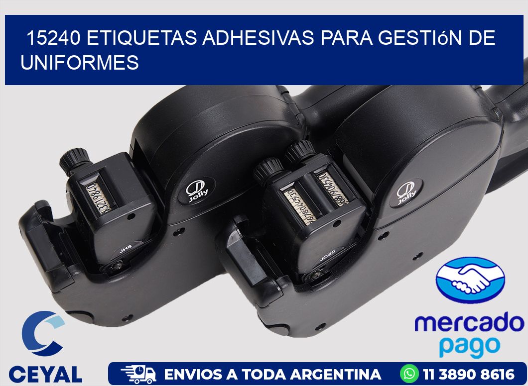 15240 Etiquetas adhesivas para gestión de uniformes