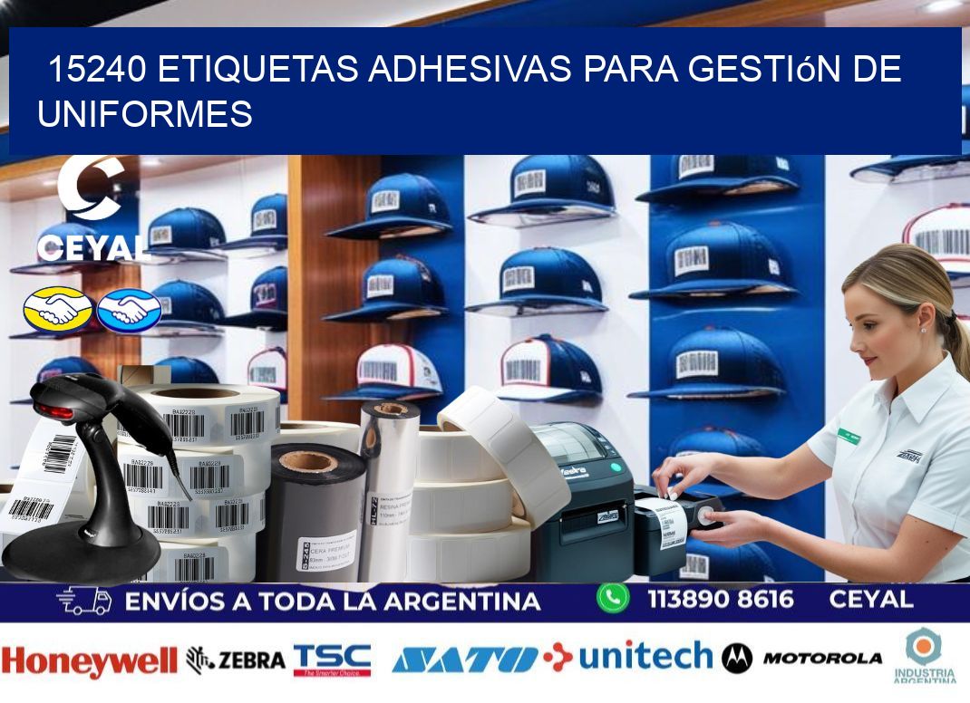 15240 Etiquetas adhesivas para gestión de uniformes