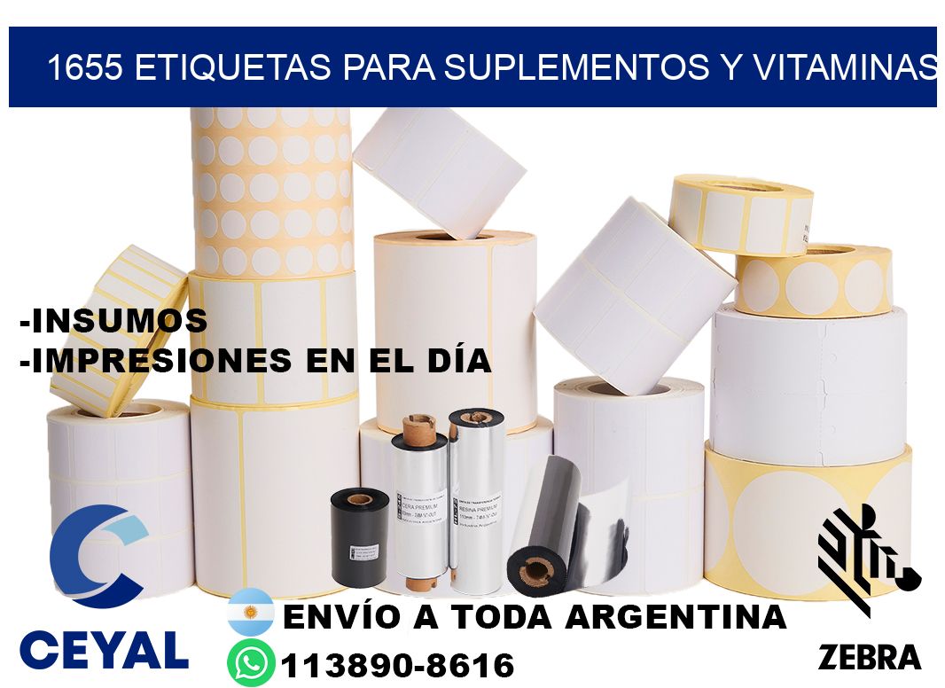 1655 Etiquetas para suplementos y vitaminas