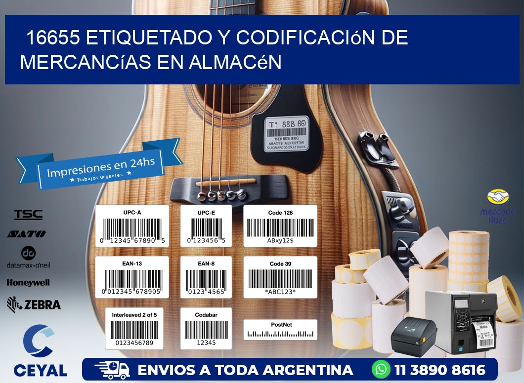 16655 Etiquetado y codificación de mercancías en almacén