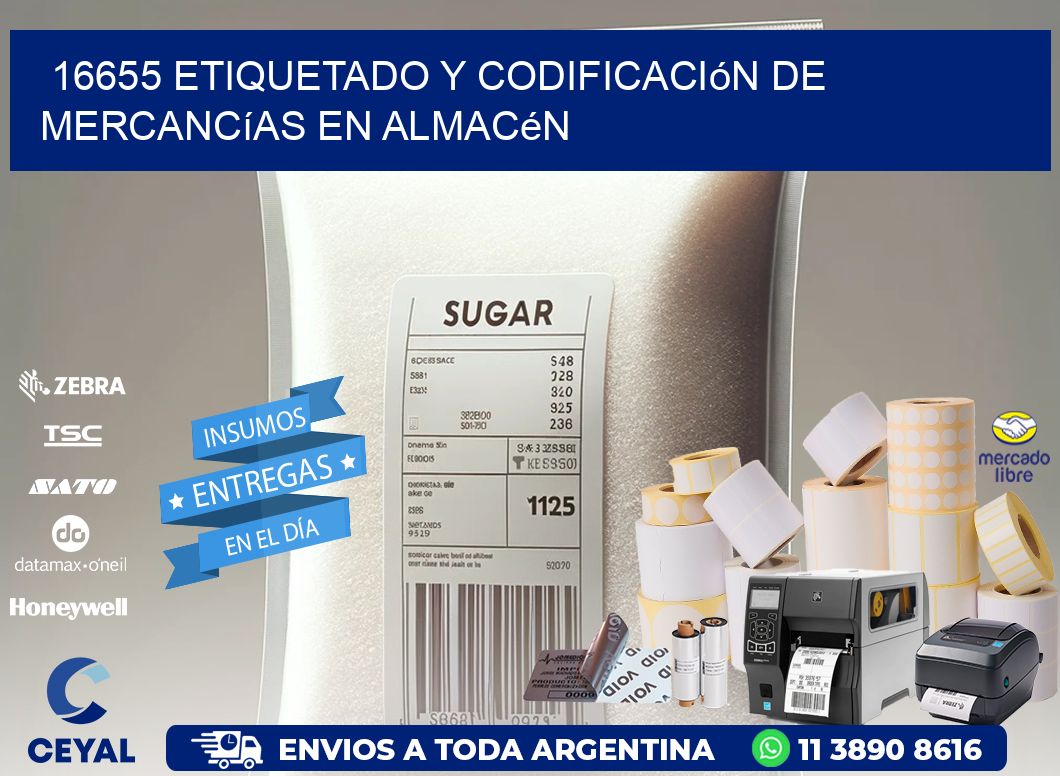 16655 Etiquetado y codificación de mercancías en almacén