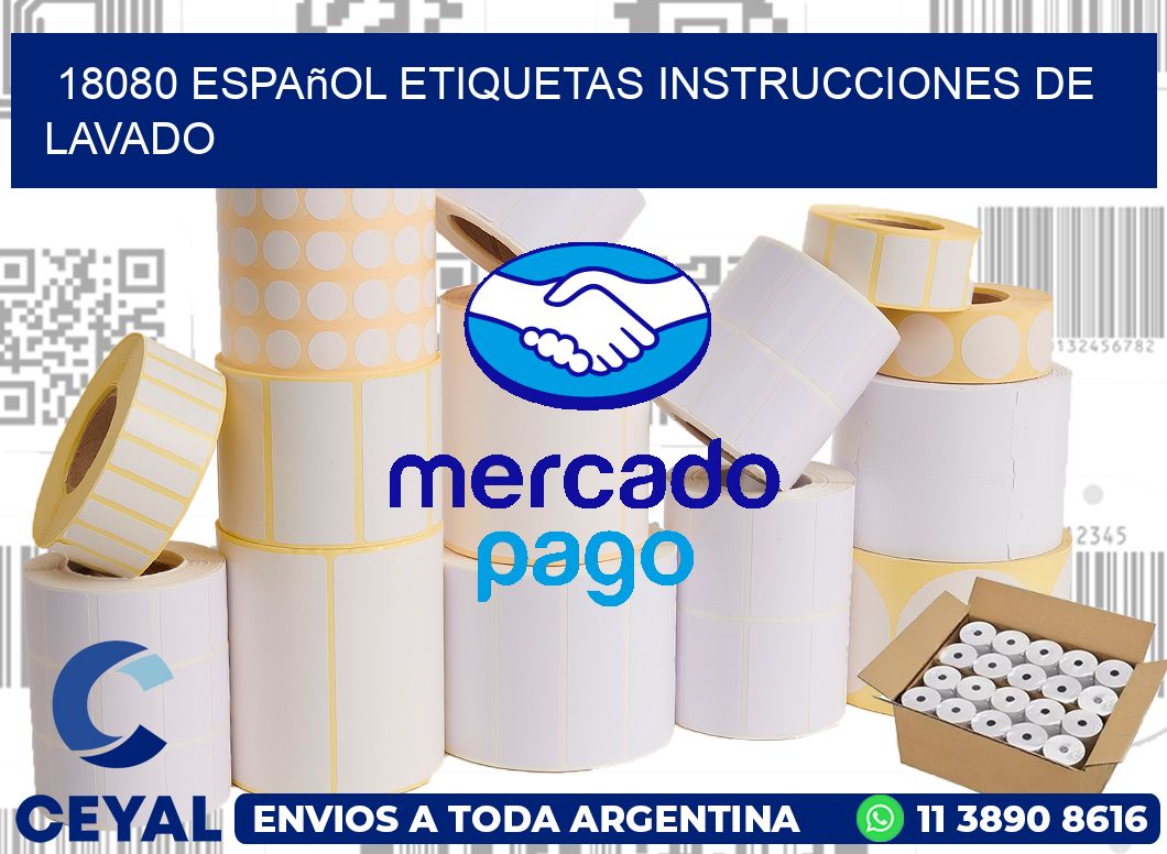 18080 español etiquetas instrucciones de lavado