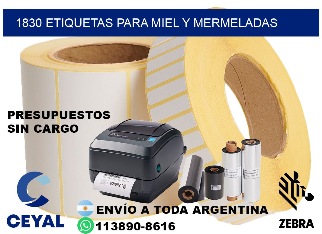 1830 Etiquetas para miel y mermeladas