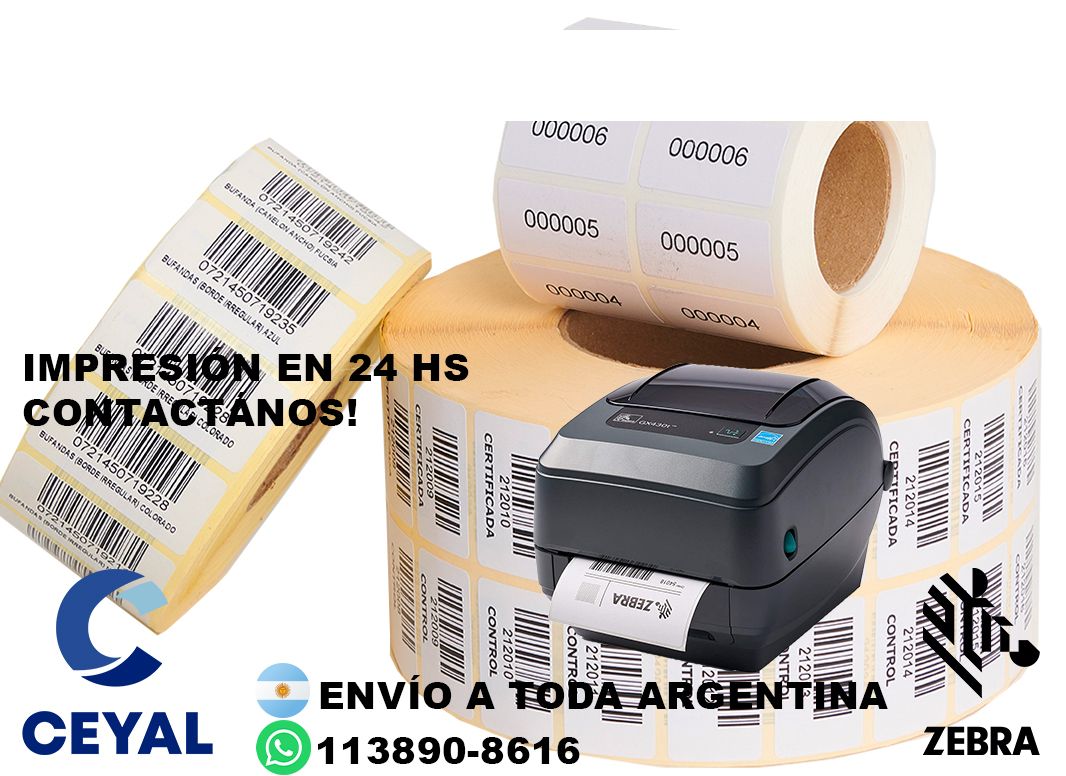 20 cajas de etiquetas 71 x 76