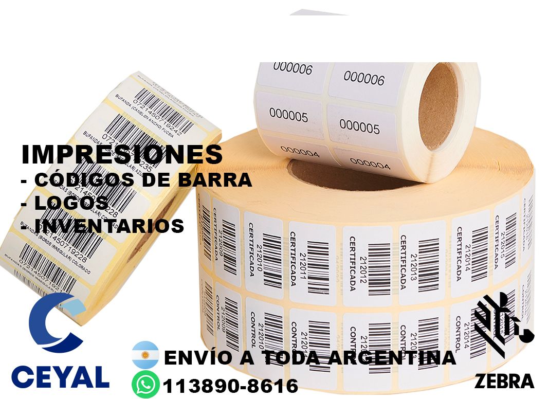 20 cajas de etiquetas 71 x 76