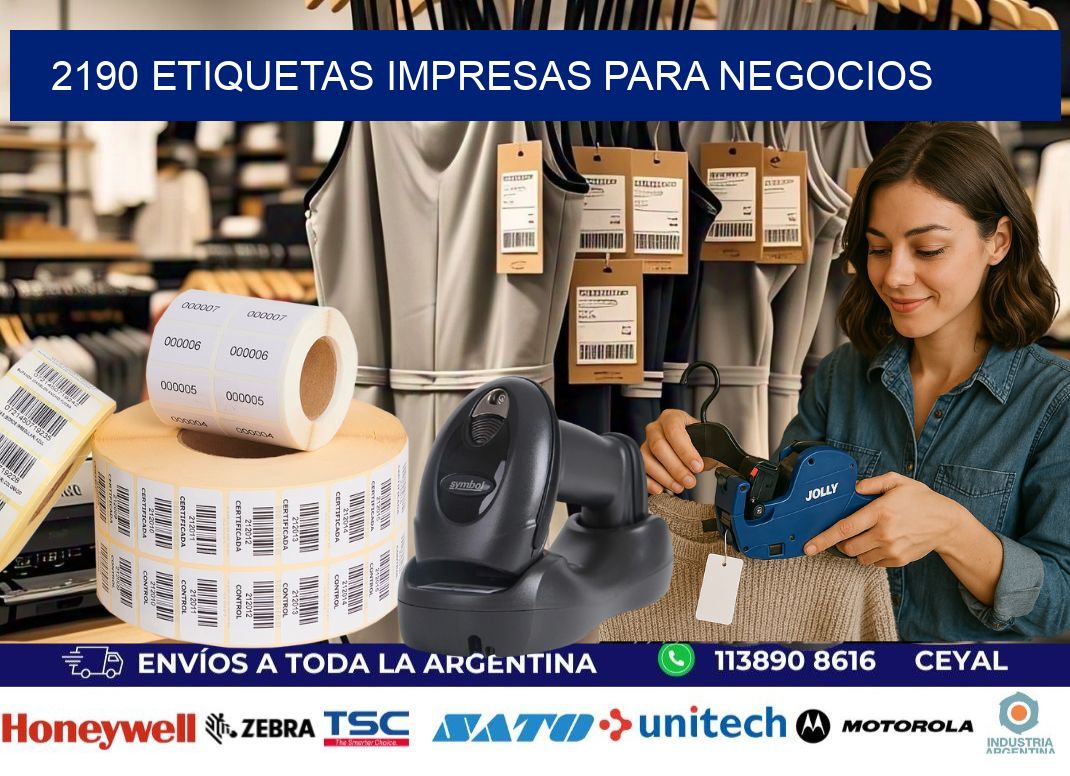 2190 etiquetas impresas para negocios