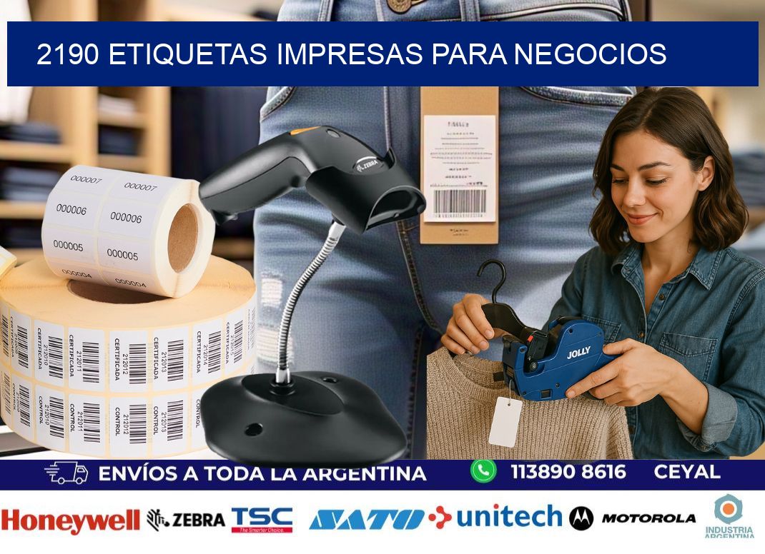 2190 etiquetas impresas para negocios