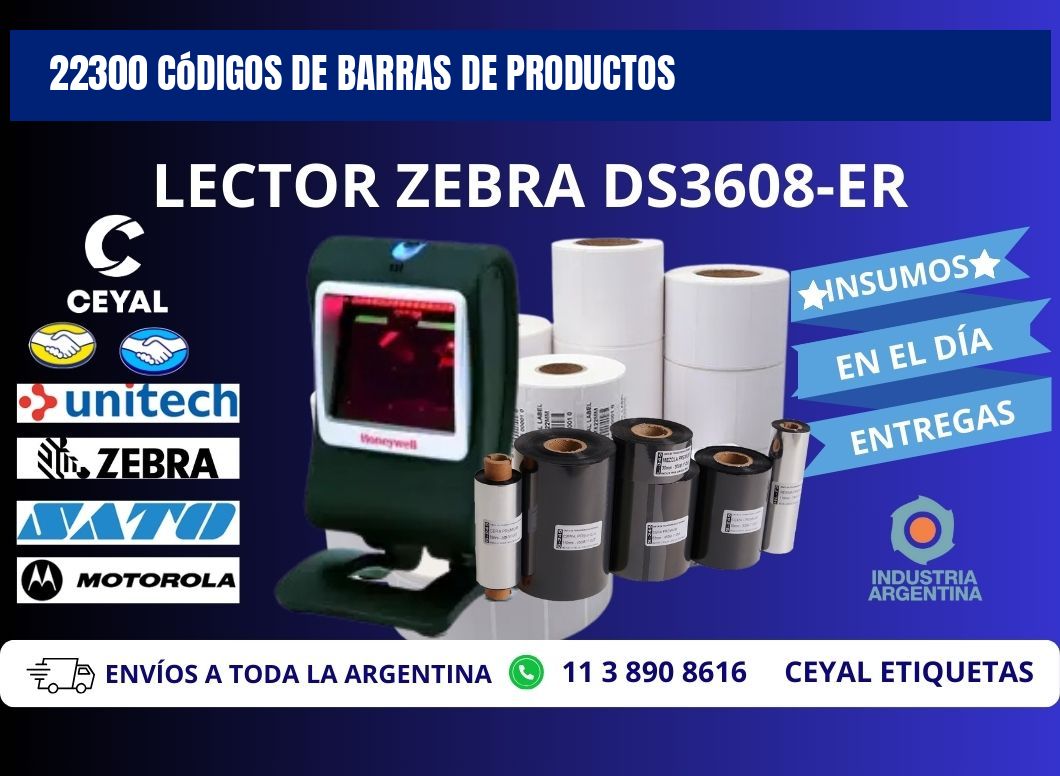 22300 Códigos de barras de productos