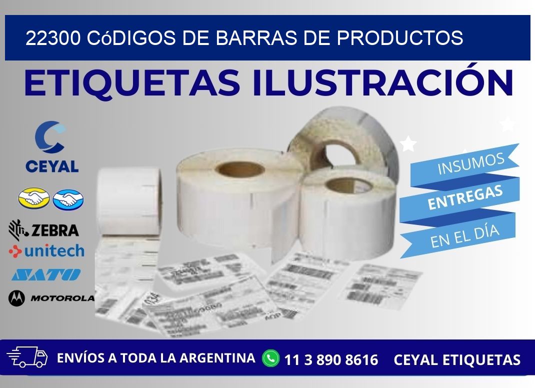 22300 Códigos de barras de productos